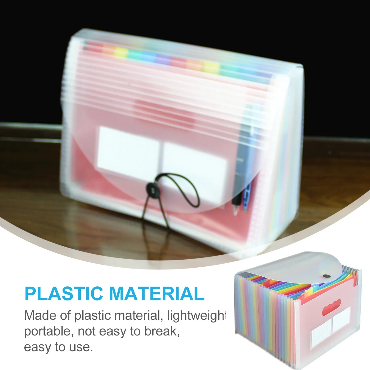 24-zakken Uitbreidende bestandsmap Stijlvolle draagbare documentorganizer Gespontwerp voor thuiskantoor Schoolgebruik Ontvangstorganisator