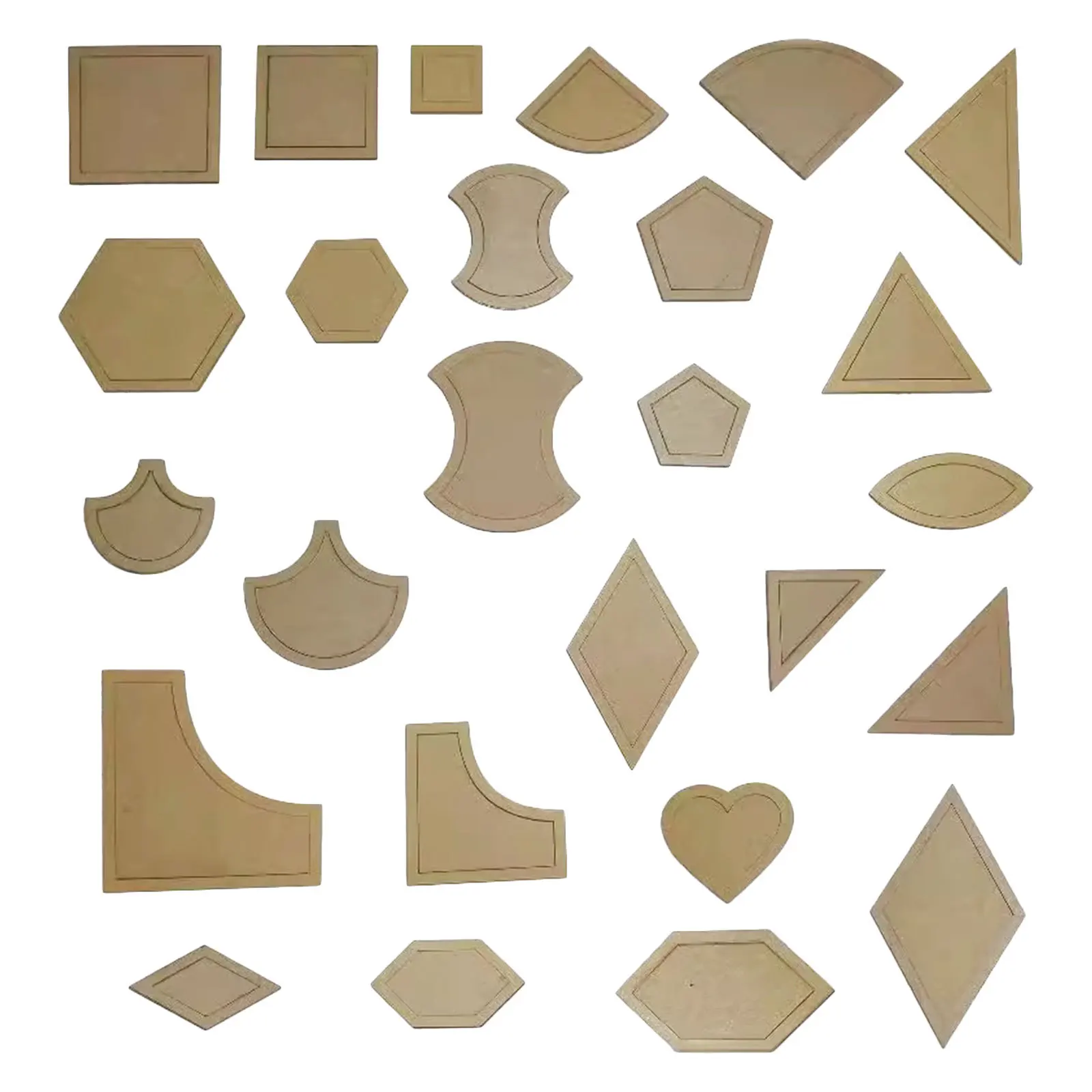 

1Set Quilting Templates Transparent Acrylic Patchwork Ruler Set DIY Cutting Tools for Sewing Craft Projects Home Education