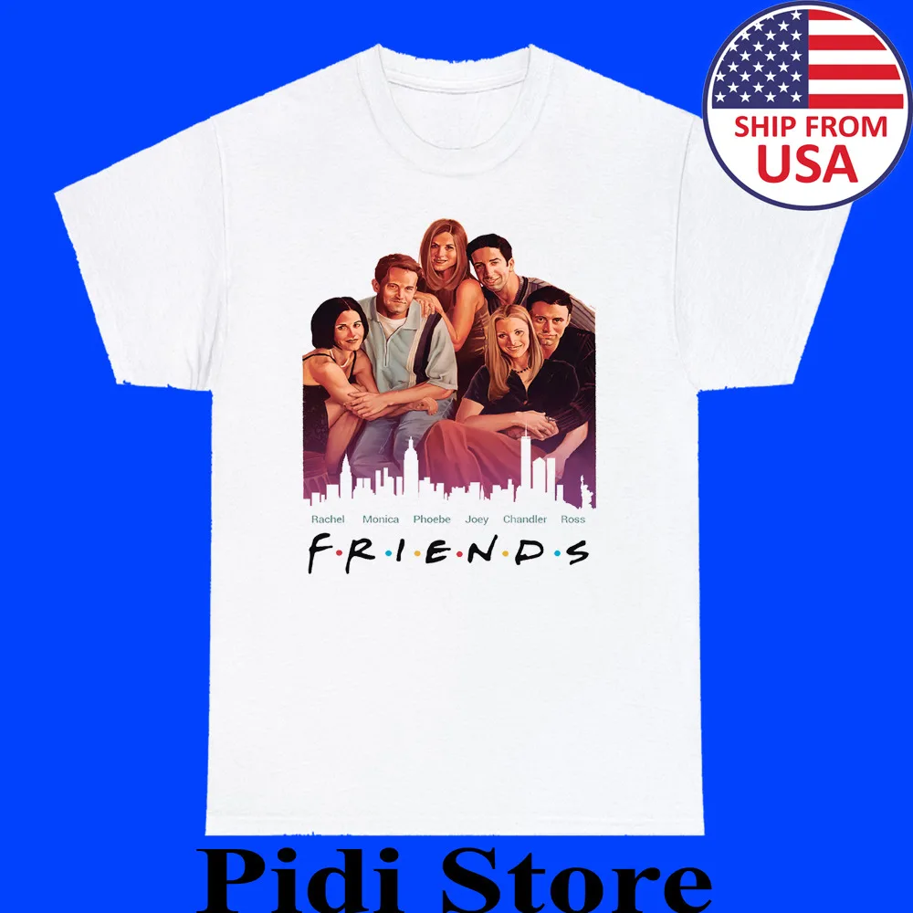 FRIENDS F.R.I.E.N.D.S TV Series Men's White T-Shirt Size S to 3XL