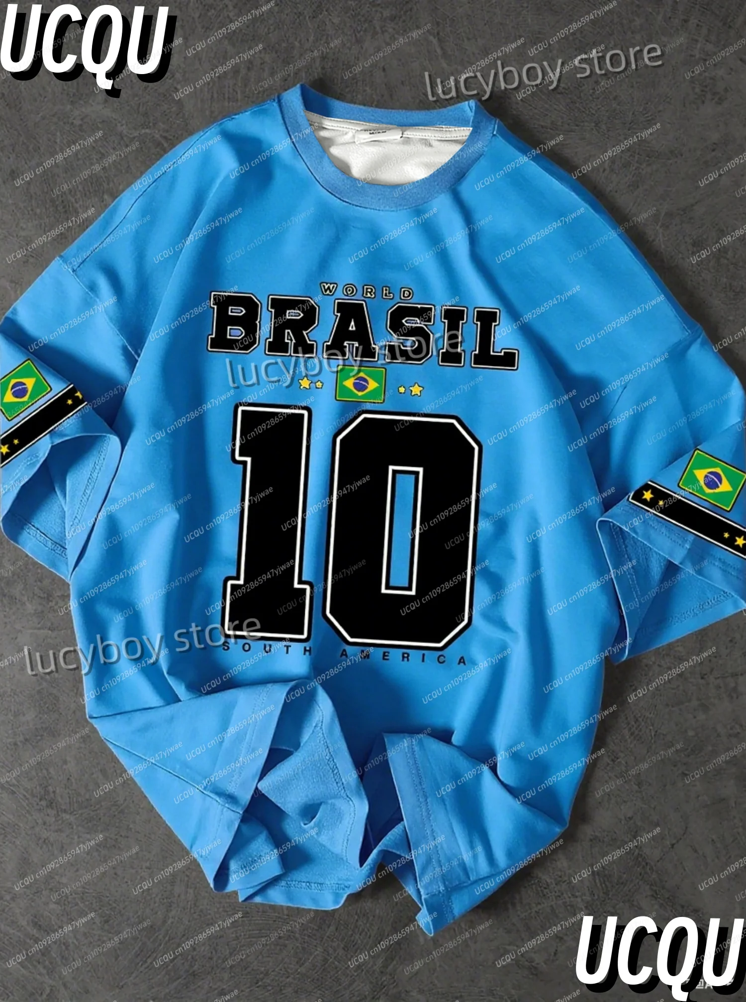 

2025 Men BRASIL NUMBER 10 Polyester Men T-Shirt Man Short SleevesPlus Size T-Shirt Vintage Lightweight Jersey Tees Men Clothing