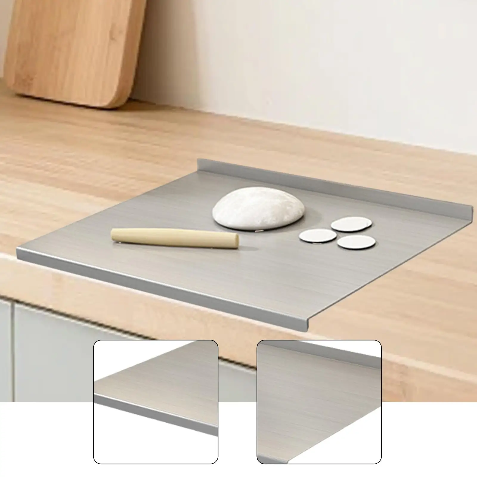 

Stainless Steel Cutting Board Lightweight 30 Cmx30 cm Pizza Biscuits Board for Cutting Vegetables Fruits Carving Meat Home Cafe