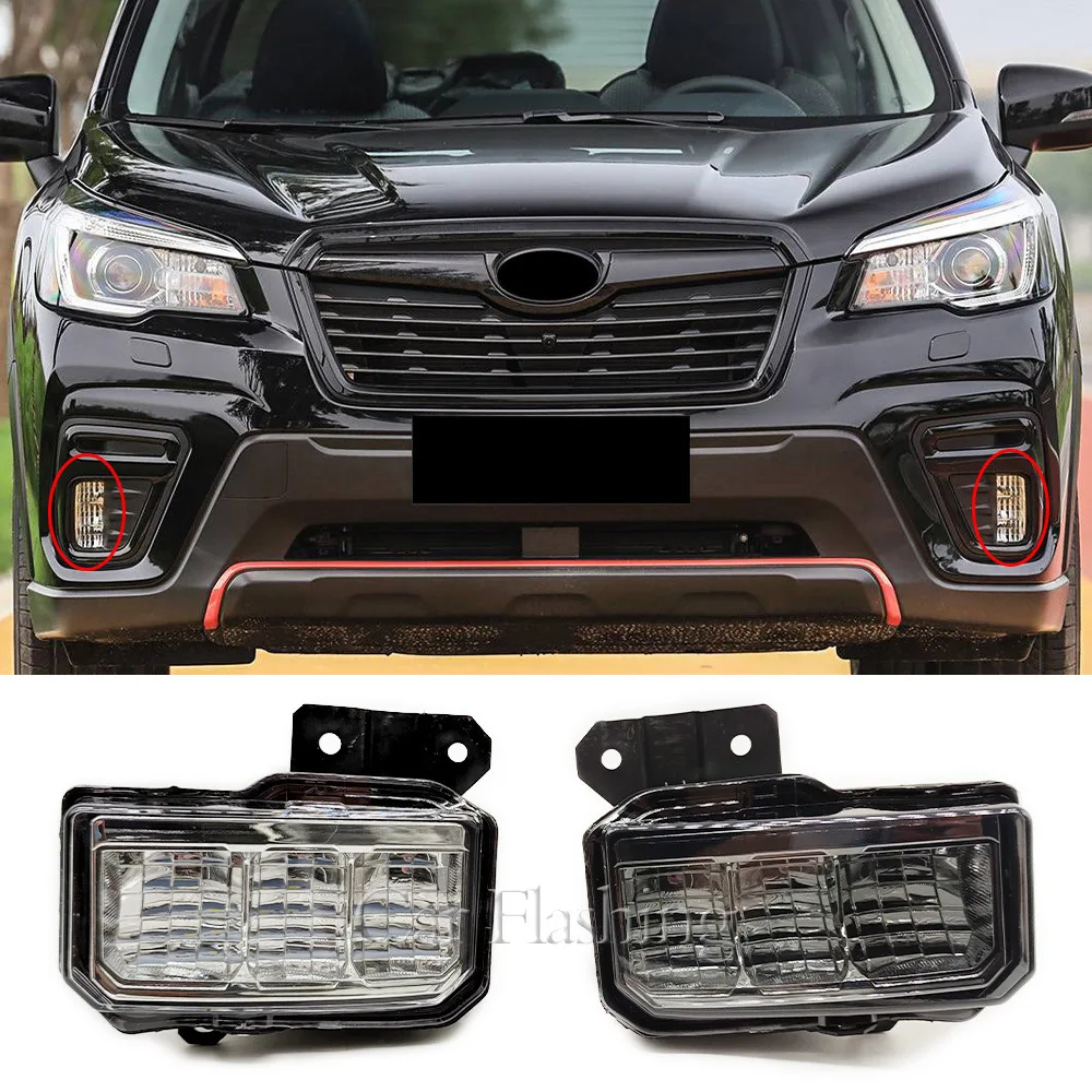 

For Subaru 19-21 Forester fog lights, front fog lights, transparent smoked black small lights, anti fog lights