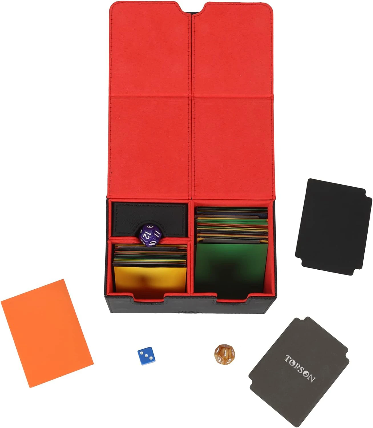 Card Case Card Box Magic TCG Mid Large Deck Case Solid Color Storage Box Top Side-Loading Toy Game Collection Cards