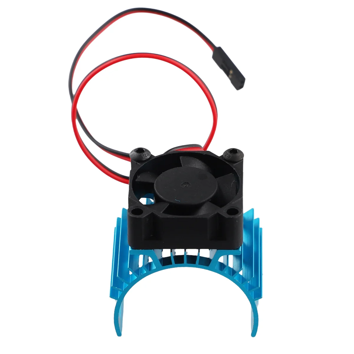 B66C For WLtoys A959-B 144001 124019 RC Car Aluminum Alloy Motor Heatsink Cover with Cooling Fan for 540 550 3650 Motor,1