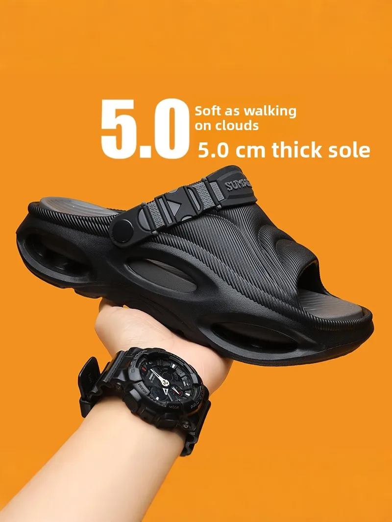 Men's Summer Anti-Odor Casual Sports Driving Two-Purpose Sandals Anti-Slip Outdoor Beach Cool Drag Simple Style Thick Bottom