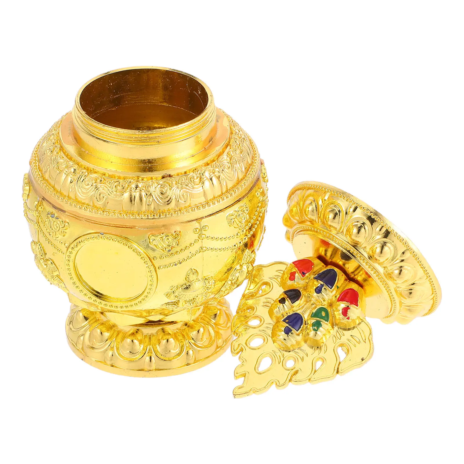 Portable Water Bottle Decorative Jars with Lids Alloy Adornment Shape view 3
