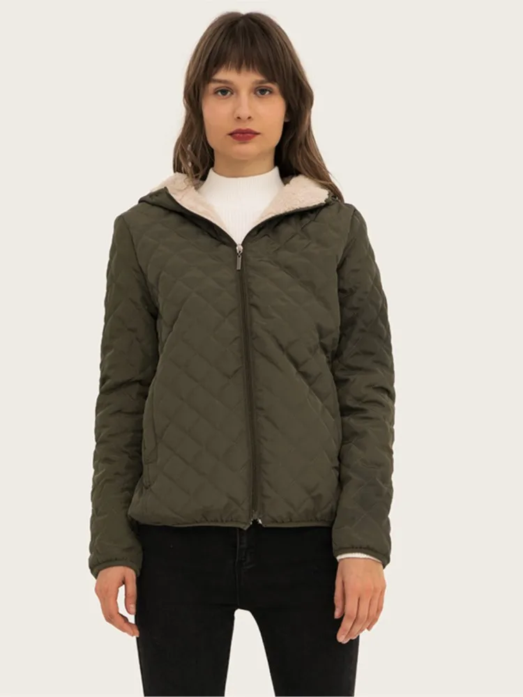 Johnature 2025 Spring 10 Color Women Basic Jackets Coat Female Zipper Fleece Women Cloths Loose Parkas  Quality Parkas