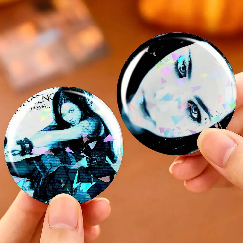 Dark Gothic Lady A-Amy Lee E-Evanescence-A Custom Tinplate Round Button Badge Pins Brooches