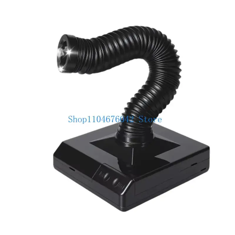 652F Soldering Iron Fume Extractor Heavy Duty Soldering Fume Exhaust Fan With Flexible Hose And LED Light