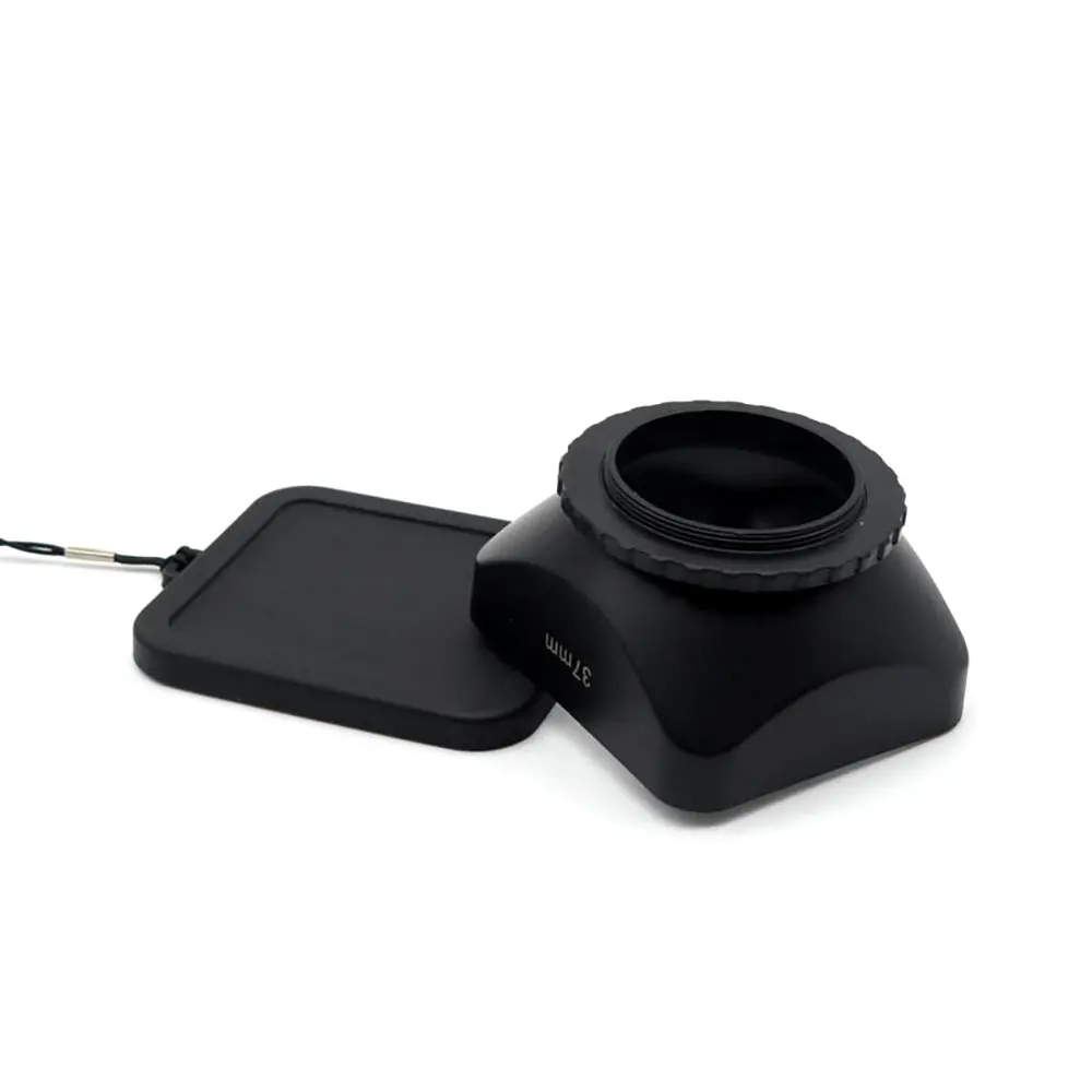 Square Shape Lens Hood Cover Screw Mount 37mm For Mirrorless Lens & DV Camcorders & Video Camera Universal