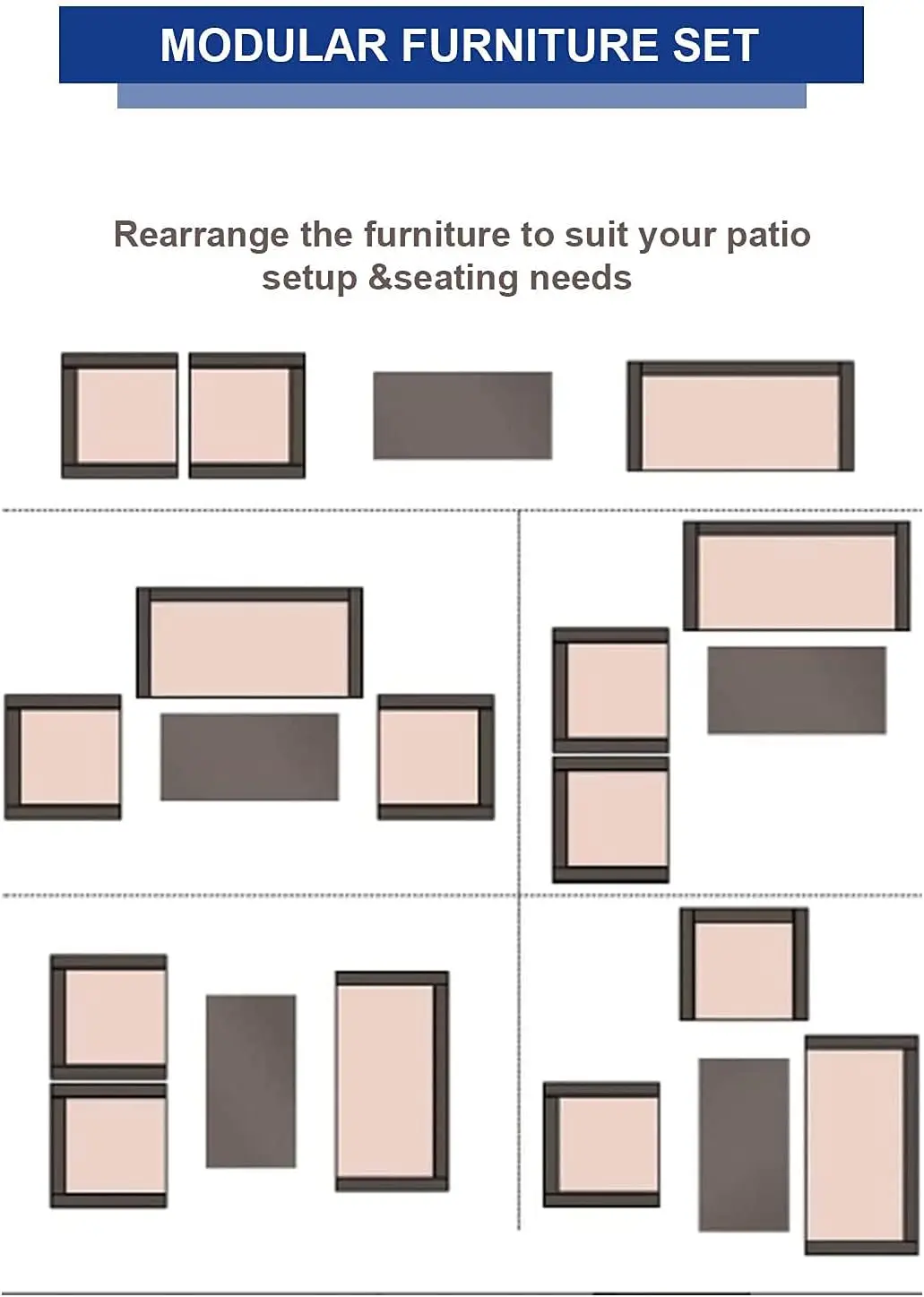 Juego de sillas de mimbre para exteriores, muebles de balcón con cojín y mesa para patio trasero, jardín, 4 piezas