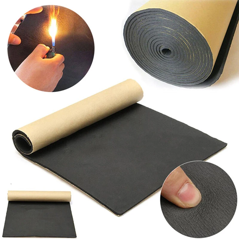 《AH》1Pc 30*50cm Auto Adhesive Cotton Insulation Foam Car Sound Proofing Deadener