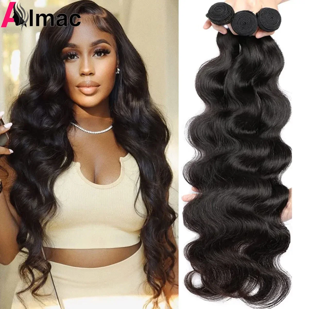 

Прямые объемные волны класса 10А, глубокие вьющиеся пучки человеческих волос, 95 г/шт., двойной уток, индийские наращивание волос Remy, 10-30 дюймов, натуральный цвет