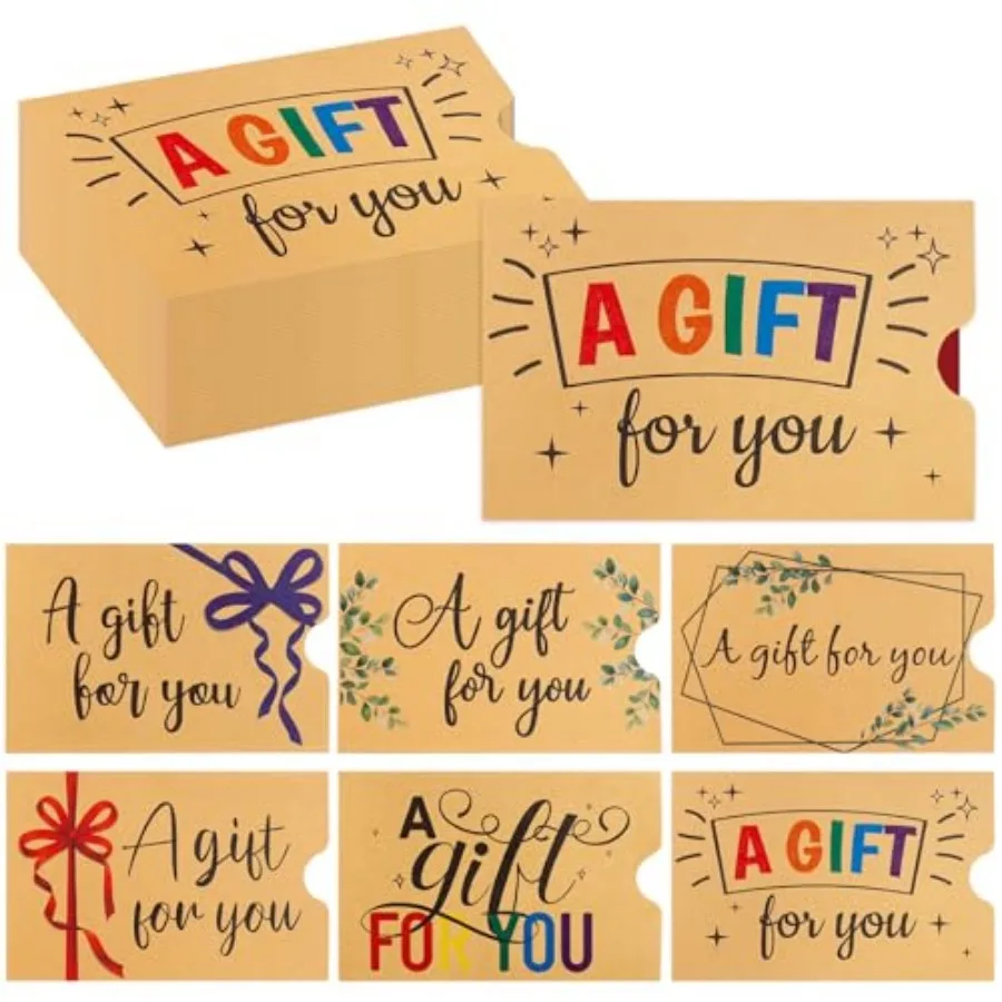 

300Pcs Kraft Card Sleeves Credit Card Gt Protector Hotel Key Holders Mini Business Envelopes