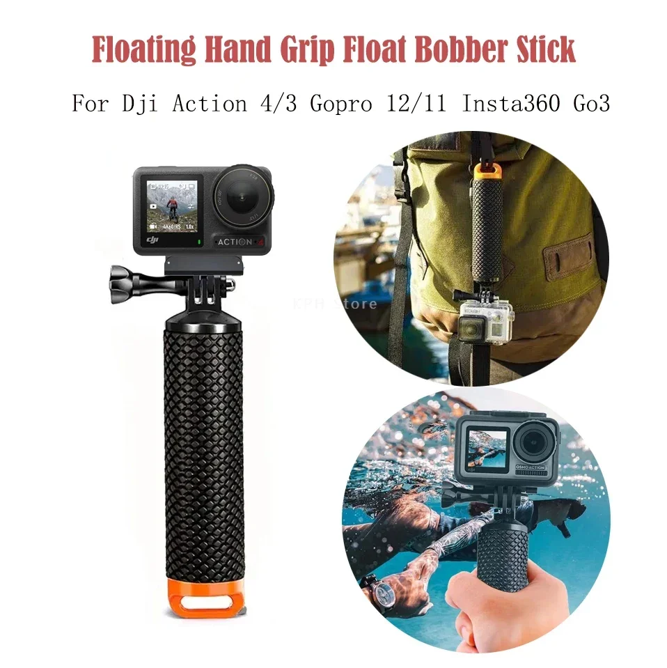 Pływający uchwyt do DJI Action 4 GoPro 12 11 Podwodny kij do GoPro Monopod do kamery Insta360 ACE Pro Akcesoria
