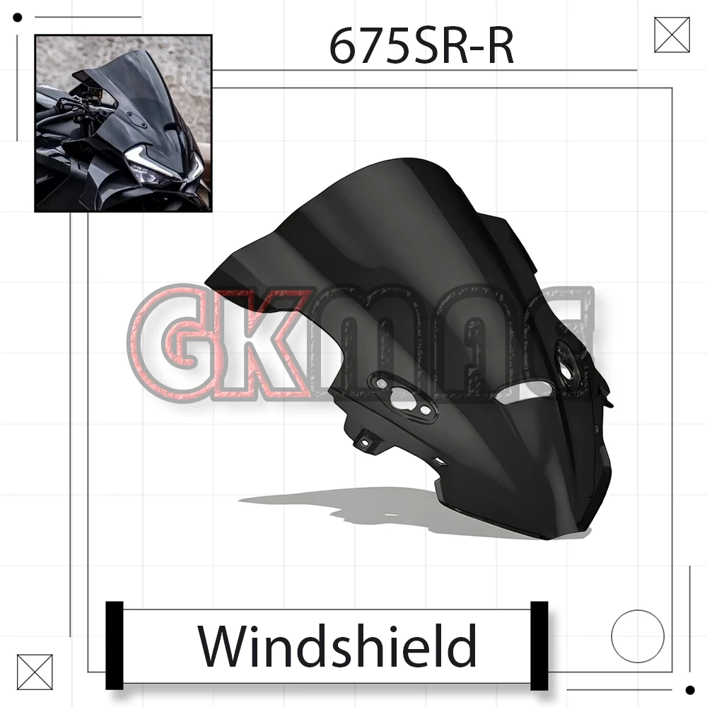 For CFMOTO 675SR‑R 675SR R Motorcycle Modified Heightened Thickened Windshield Wind Deflector Accessories