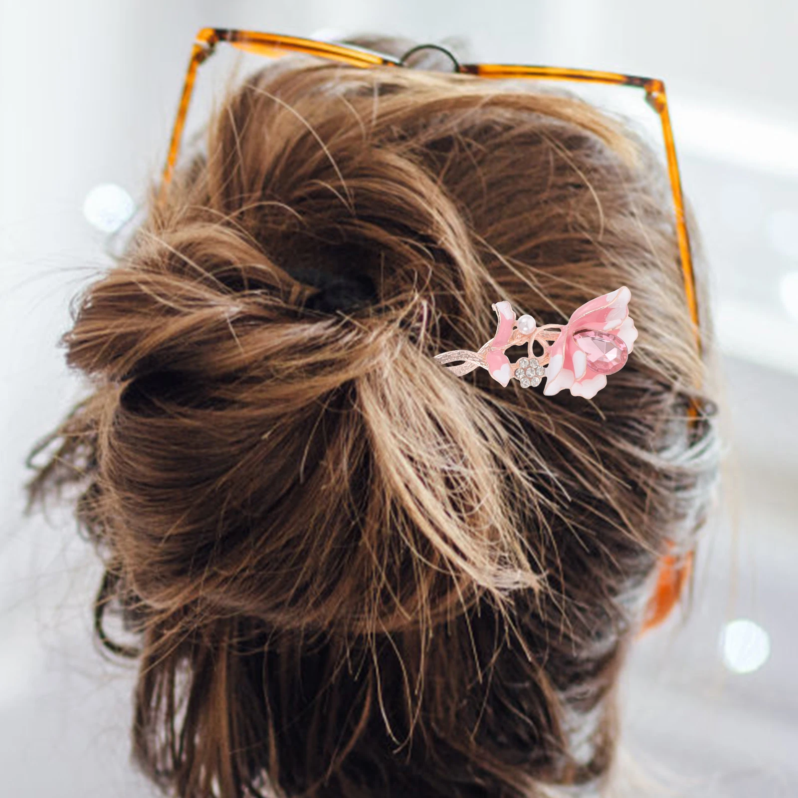 

3 Pcs Hanfu Hair Accessories Floral Ancient Chinese Pin Vintage Hairpin Stick Alloy Style Hairpins for Women Flower