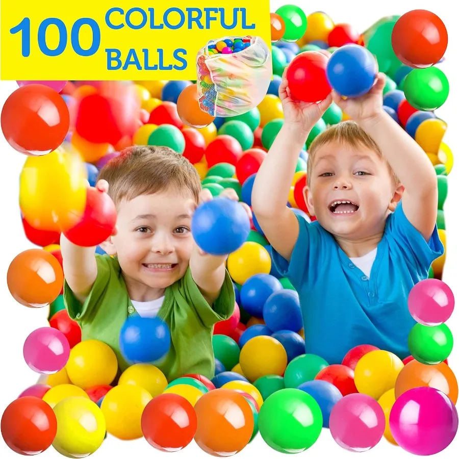 Tenda Kiddey Ball Pit Play - 100 Ball Pit Balls incluídas - Pop up sem necessidade de montagem - Use como poço de bola ou como outd interno