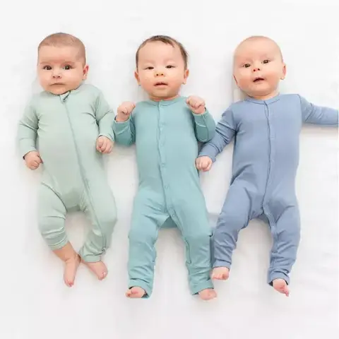 2025 Tuta per bambini per vestiti di bambù Ragazzi Ragazze Tute per bambini Pagliaccetto Primavera Neonato da 0 a 12 18 24 mesi Costume Body suits