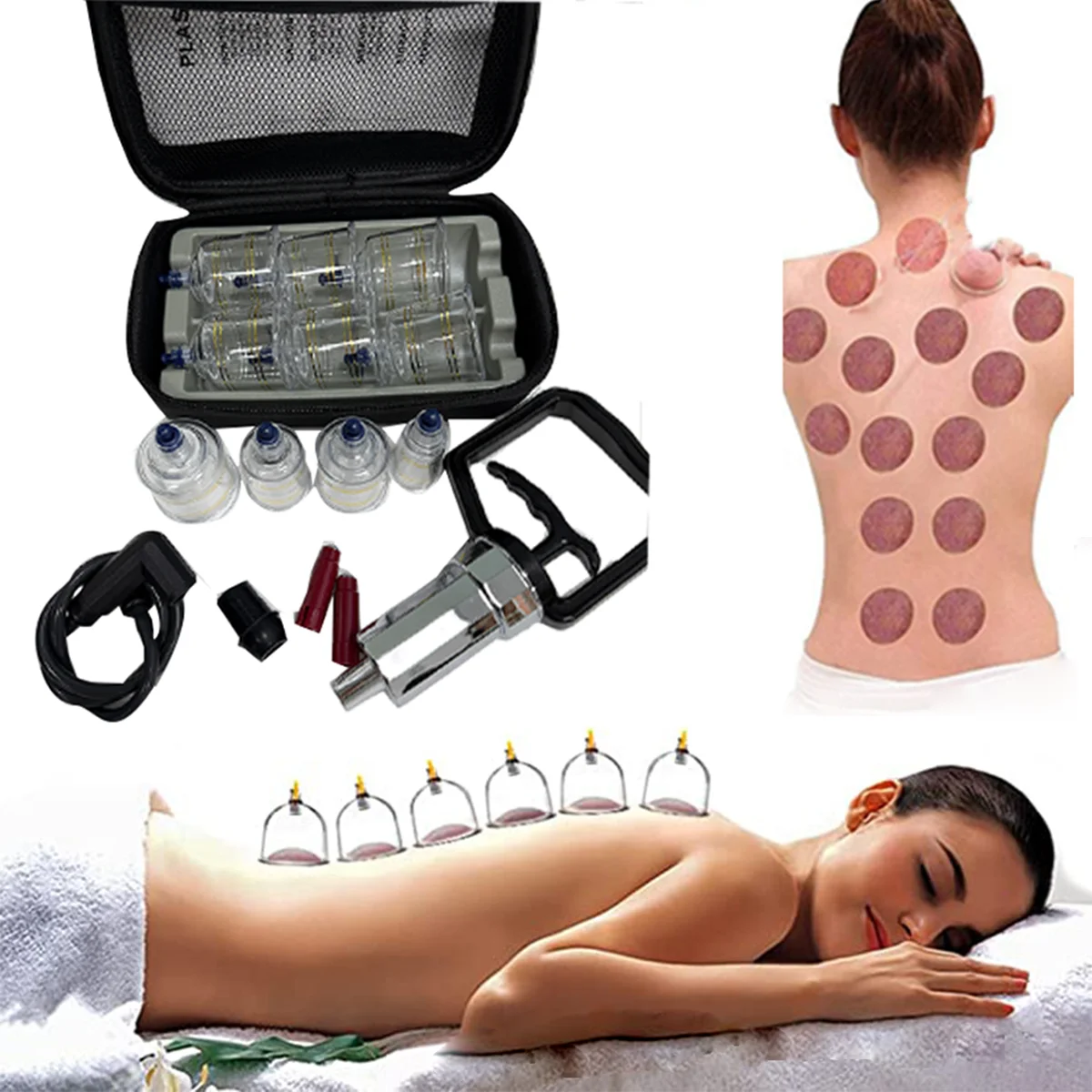 10Pcs Cupping Therapy Set - Traditional Chinese Vacuum Suction Cups Kit for Body Muscle Relief, Pain Release & Relaxation