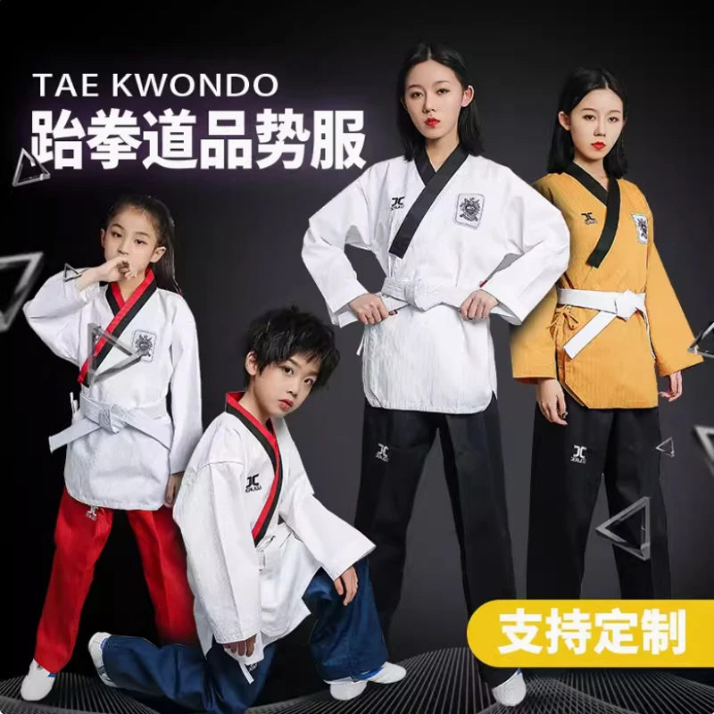 High quality Taekwondo fashion, performance costumes, children's, adult, men's and women's performance training costumes, Taekwo