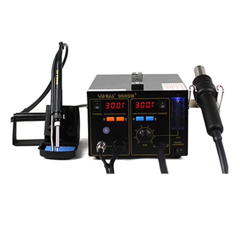 3 in 1 SMD Rework Station YIHUA 968DB+ Soldering Station With Smoke Absorber