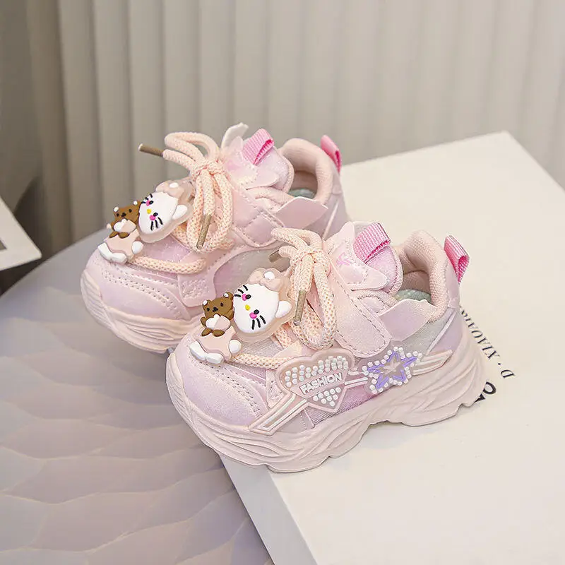 

Sanrio Children's Sneakers Hello Kitty Casual Versatile Toddlers Autumn New Style Fashion Girl Baby Casual Shoes Birthdaypresent