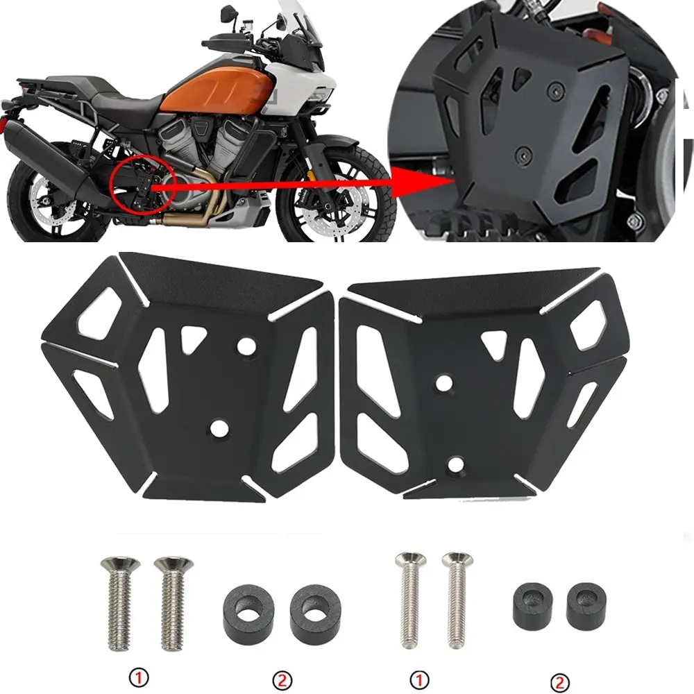 

For Pan America RA1250 PA 1250 1250S Special 1250 Motorcycle FootPeg Footrest Rear Set Heel Plates Cylinder Guard Protector Set