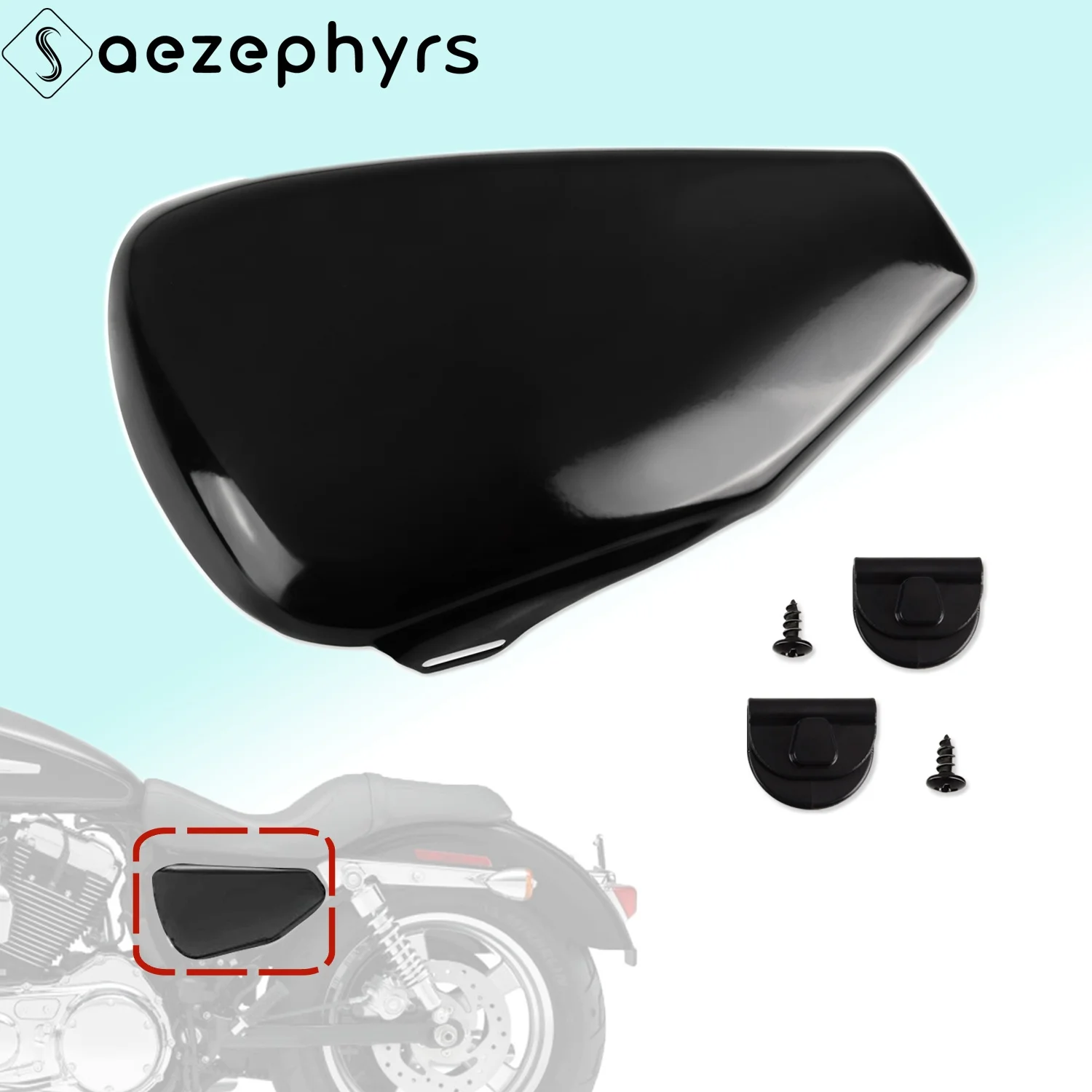 

Motorcycle Battery Fairing Cover Left Side Protector Cover Accessories for Harley Davidson Sportster Iron XL883N XL1200 04-13