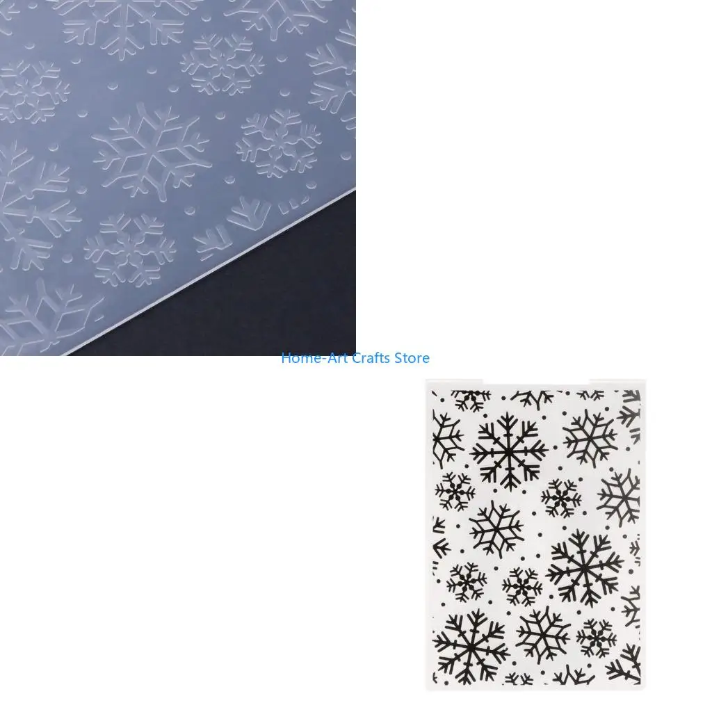 Y3NA Christmas Snowflake Embossing Folder Template for Gift Scrapbooking Photo Album