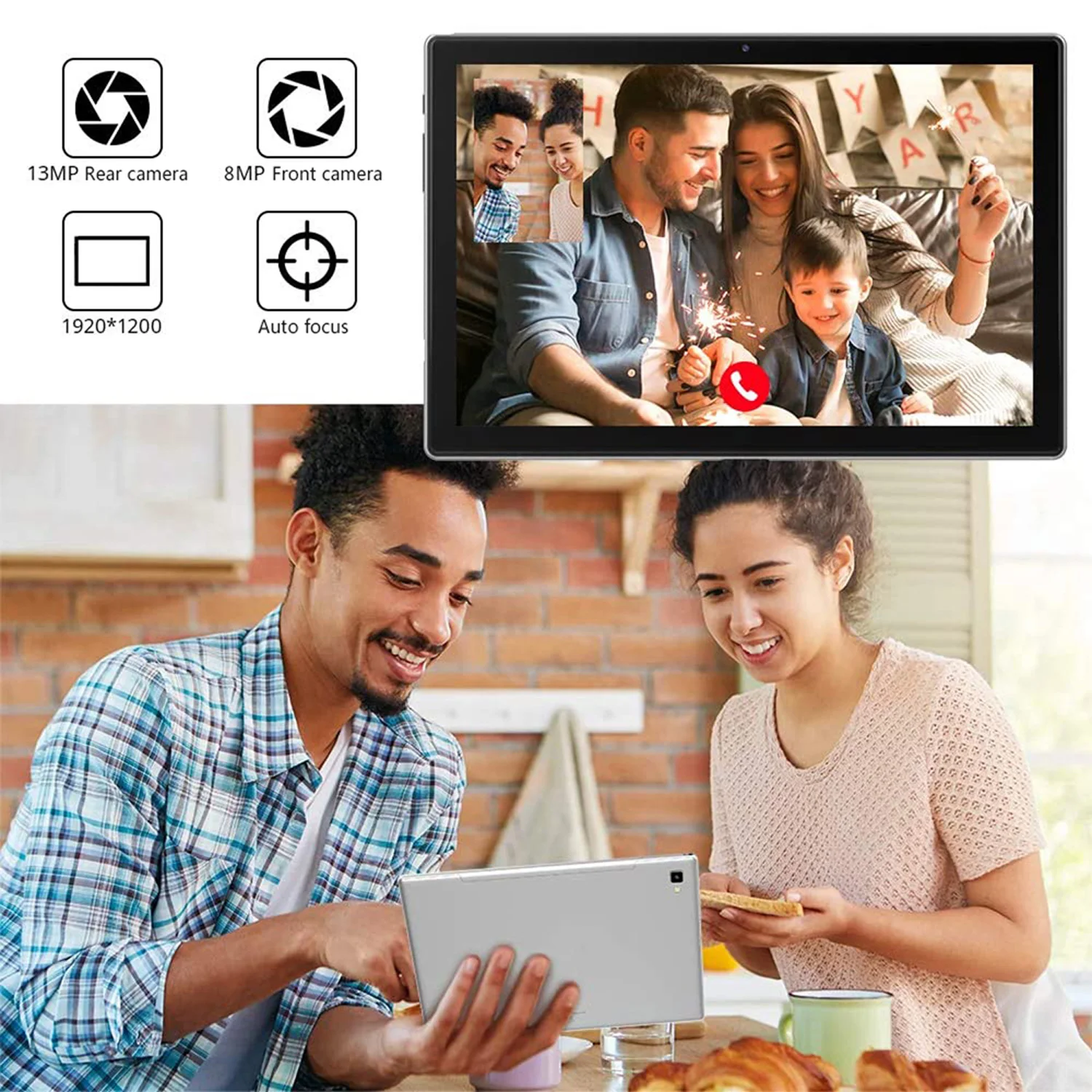 Tablet Android 5G Baru 10.1 Inci Octa Core RAM 8GB ROM 256GB Dual SIM AI Speed-up Tablet PC Google Play Metal Slim 6000mAh