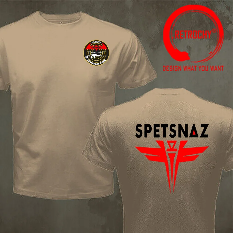 Funny Design Russian Special Force Spetsnaz Sniper  Shirt Men Fashion Trendy Casual Clothing Stylish Tops Tee Shirt Leisure