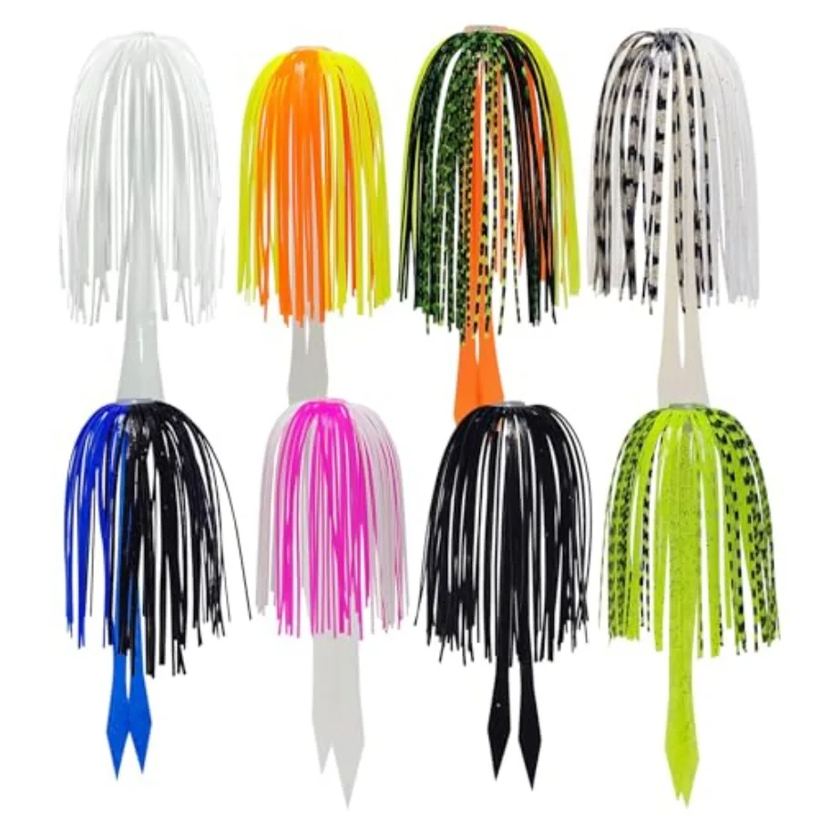 

Silicone Jig Skirts Fishing Lure Skirt Replacement for Spinnerbaits Bass Buzzbaits Fishing Jigs Fishing Lures Craw Jig Trailers