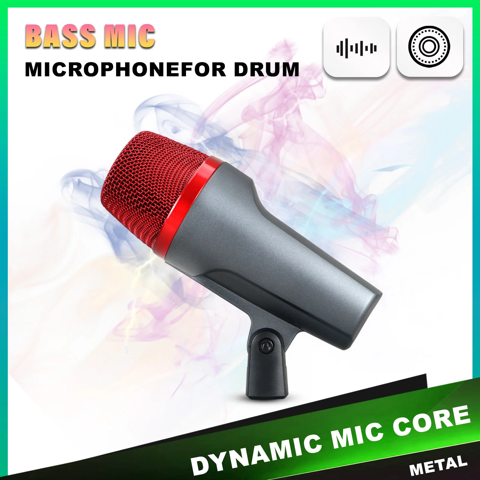 

Микрофон для бас-барабана с креплением-пантографом для записи инструментов, гитары, барабанов, живых выступлений и караоке