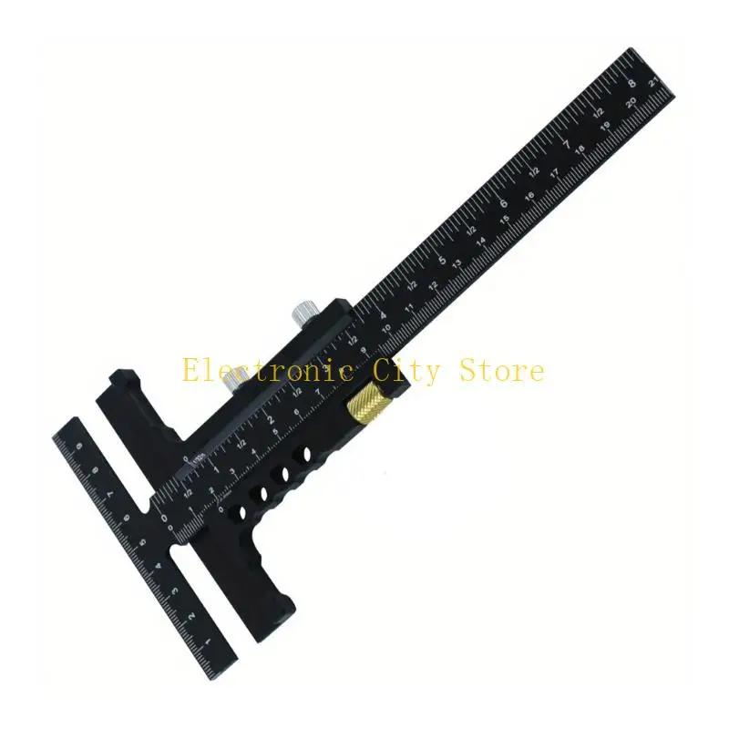 Sliding Ruler Woodworking Marking Ruler Woodworking Construction Ruler Practical T-shaped Ruler for DIY Project HU8D