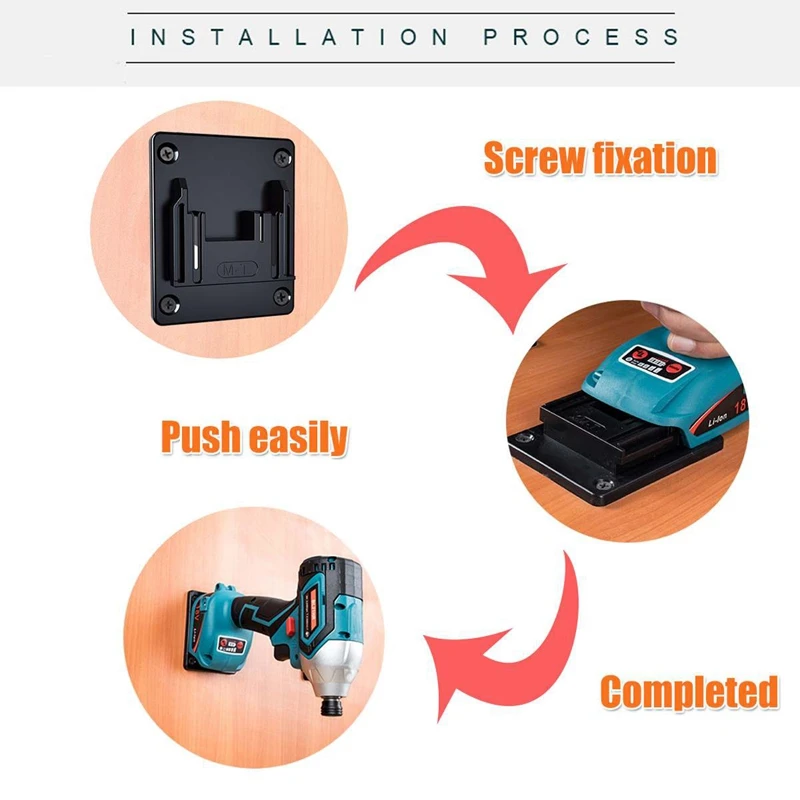 For Makita/Bosch 18VBattery Storage Holder Power Tool 18V Battery Wall Mount Bracket Cordless Drill Battery Holder Electric Tool