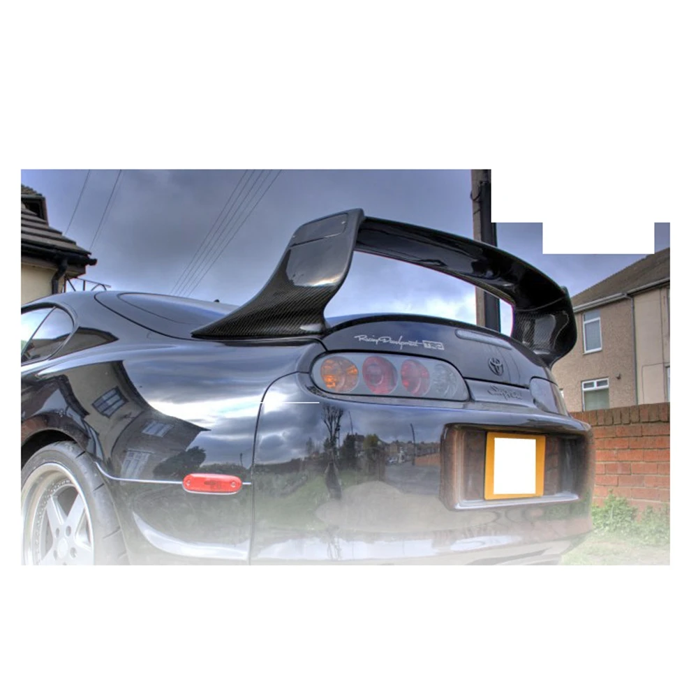 For Toyota Supra MK4 TRD Style Spoiler JZA80 Rear Wing Trunk Spoiler Carbon Fiber Blade 1993-2002