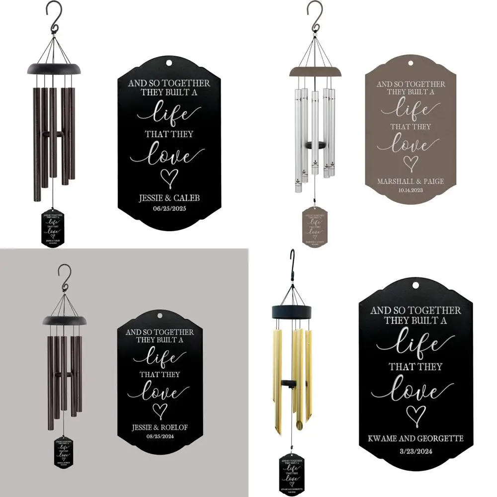 

black custom wedding chime: a harmonious gift for couples on special occasions