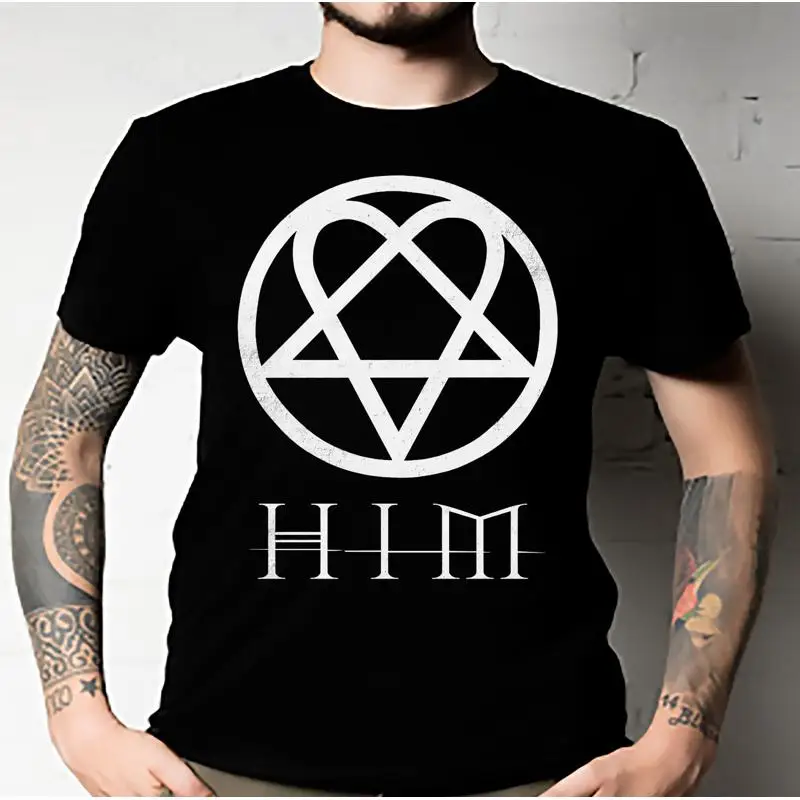 

Heartagram Him Band T Shirt Rose Logo