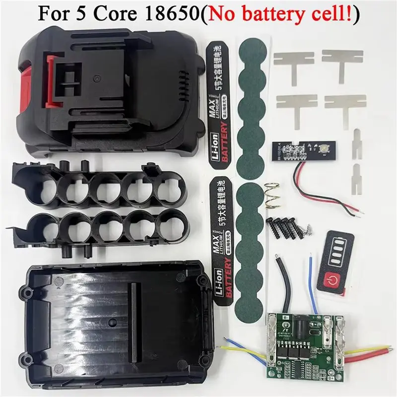 3X 5Core 18650 Li- Battery Storage Box Case PCB Protection Circuit Board For For Lomvum Zhipu Hongsong Jingmi