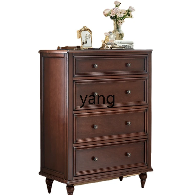 

CX Solid Wood Vintage Chest of Drawers Living Room Bedroom Locker Home Sideboard Cabinet Wall Entrance Cabinet