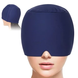Gorro para aliviar el dolor de cabeza, cobertura completa mejorada, gorro para terapia de calor y frío, masajeador para la cabeza, belleza y salud