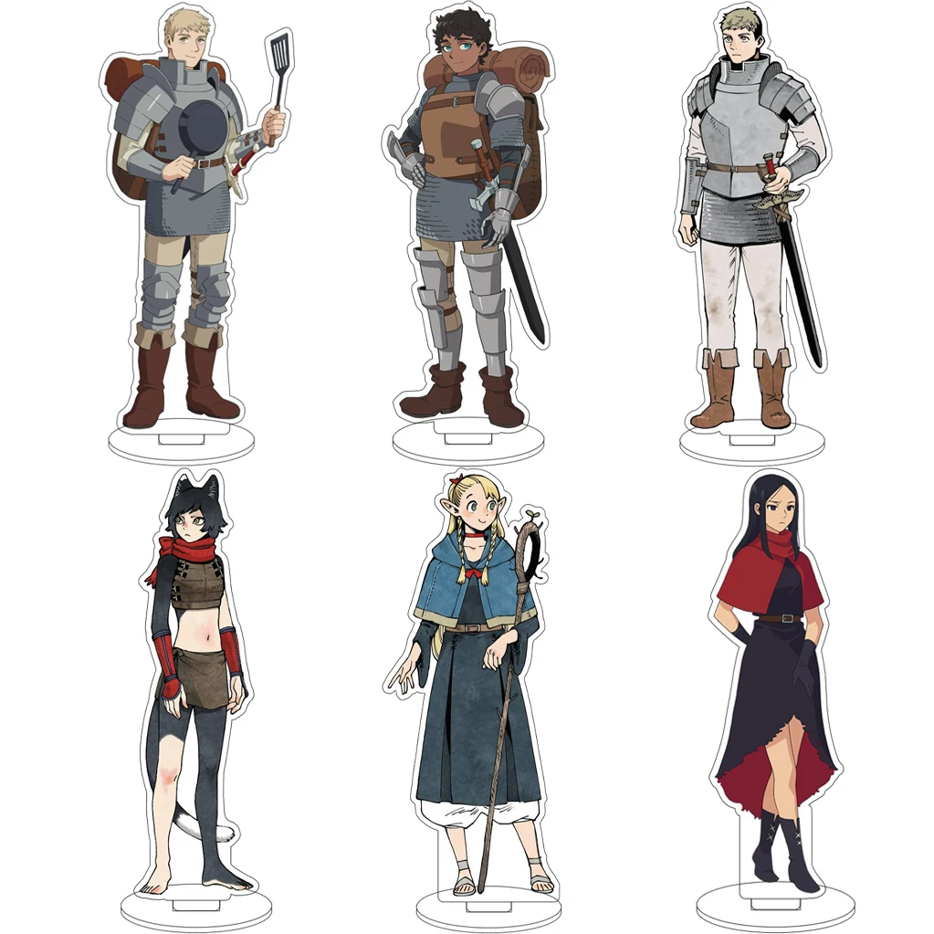 

16CM Anime Delicious in Dungeon Marcille Donato Laios Touden Chilchuck Tims Falin Touden Cos Acrylic Figure Stand Gift Ornaments