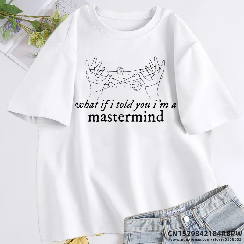 Mastermind Lyrics T Shirts Women Music Tour Merch T-shirt Summer It's Me Hi I'm The Problem Tshirt Cotton Short Sleeve Tees