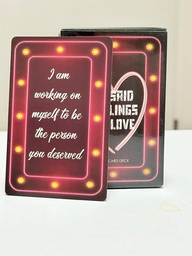 Unsaid Feelings of Love Una baraja de cartas de 90, versión en inglés, mensajes canalados de Soulmate, juego de cartas de adivinación