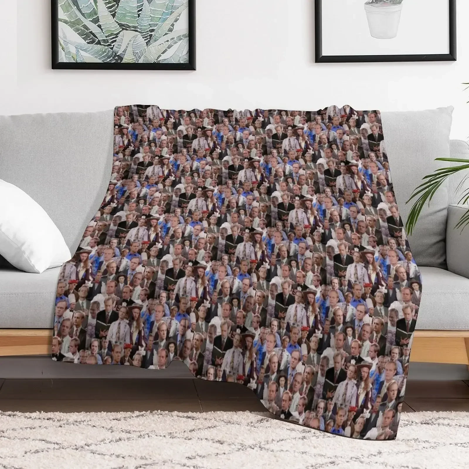 

Niles Crane Collage Throw Blanket Sofa Multi-Purpose manga Stuffeds Blankets anime for sofa Fashion Sofas Blankets