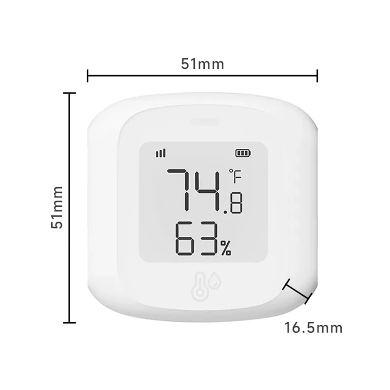 Zigbee LCD Temperatura e Umidade Sensor, Tuya Smart, Suporte Casa