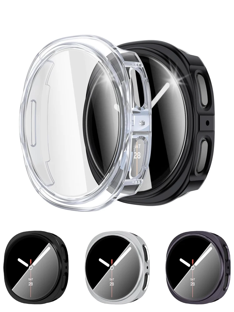 Hülle für Samsung Galaxy Watch 8 40 mm 44 mm Displayschutzfolie Zubehör Cover Soft TPU Bumper Film Cover Galaxy Watch8 Schutzhülle