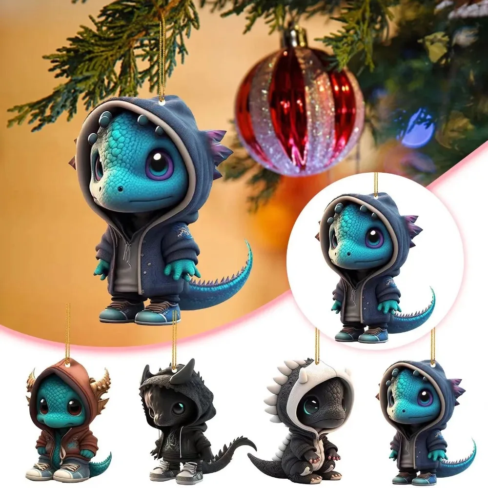 

Cute Dinosaur Pendant Scene Decoration Ornaments, Car And Christmas Tree Decoration Ornaments, Holiday Gift Pendant Ornament