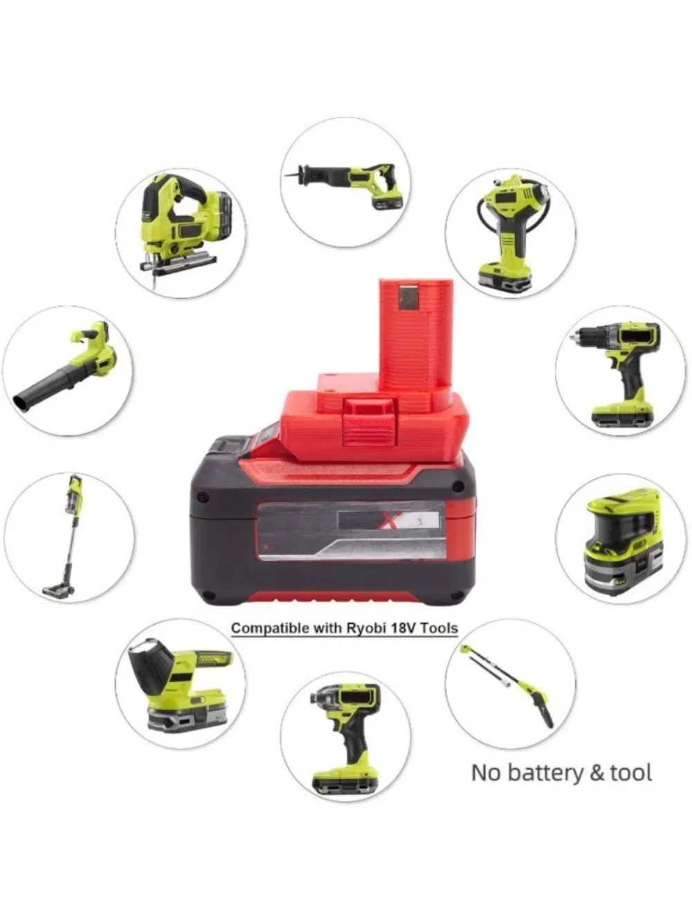 Einhell Ozito Power X-Change 18V Pil için Piller Dönüştürücü Adaptör - Ryobi Matkap Aracı (Yalnızca Adaptör)